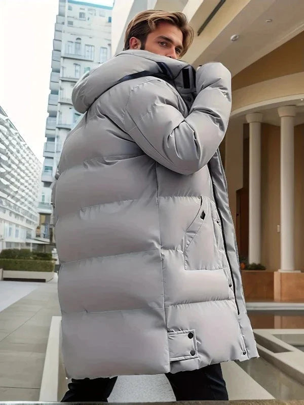 Waterproof Puffer Jacket for Men | Winter Essential | Gray1