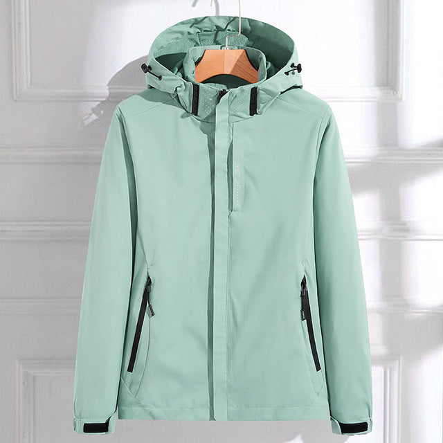 Waterproof Rain Jacket for Women | Adjustable Fit | Mint Green