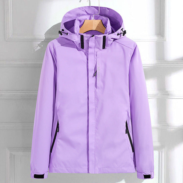 Waterproof Rain Jacket for Women | Adjustable Fit | Purple
