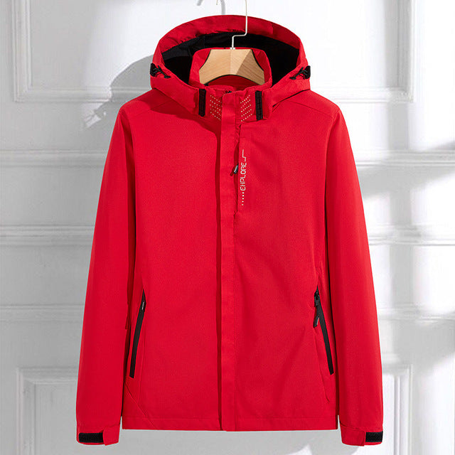Waterproof Rain Jacket for Women | Adjustable Fit | red
