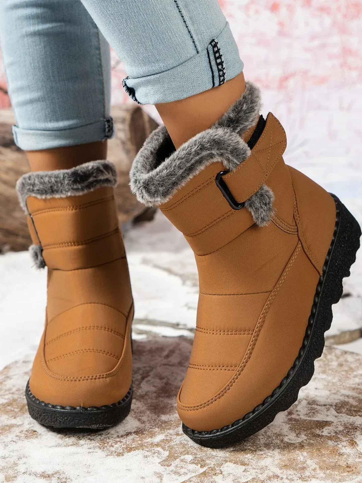 Waterproof Winter Boots Women | Mid-Calf | Brown