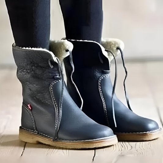 Waterproof Winter Boots for Women  | Warm Wool Lining | Black