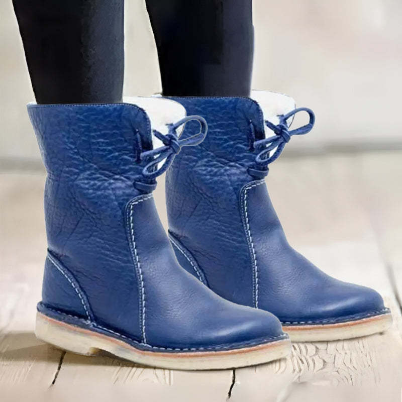 Waterproof Winter Boots for Women  | Warm Wool Lining | Blue
