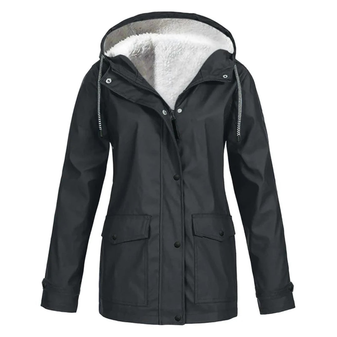 Waterproof Wool Coat for Women | Mid-Length | Dark Gray