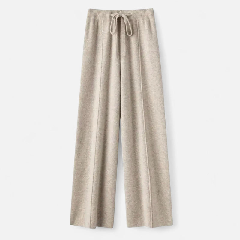 Wide Leg knitted pants for women | Autumn-Winter Essential | Khaki1