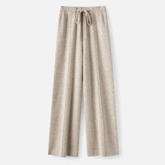 Wide Leg knitted pants for women | Autumn-Winter Essential | Khaki1