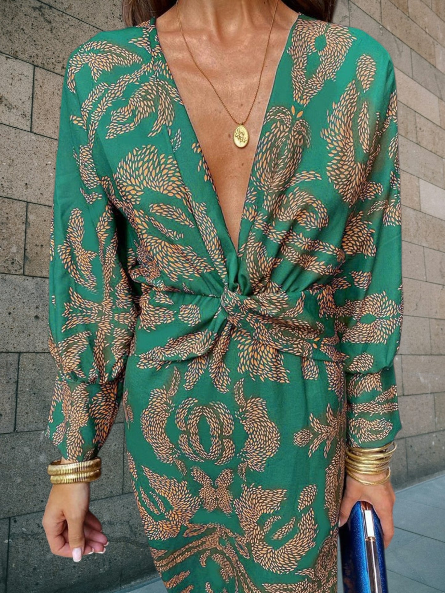 Winslet | Elegant Women's Maxi Dress in Sustainable Fabric for All Seasons | Green