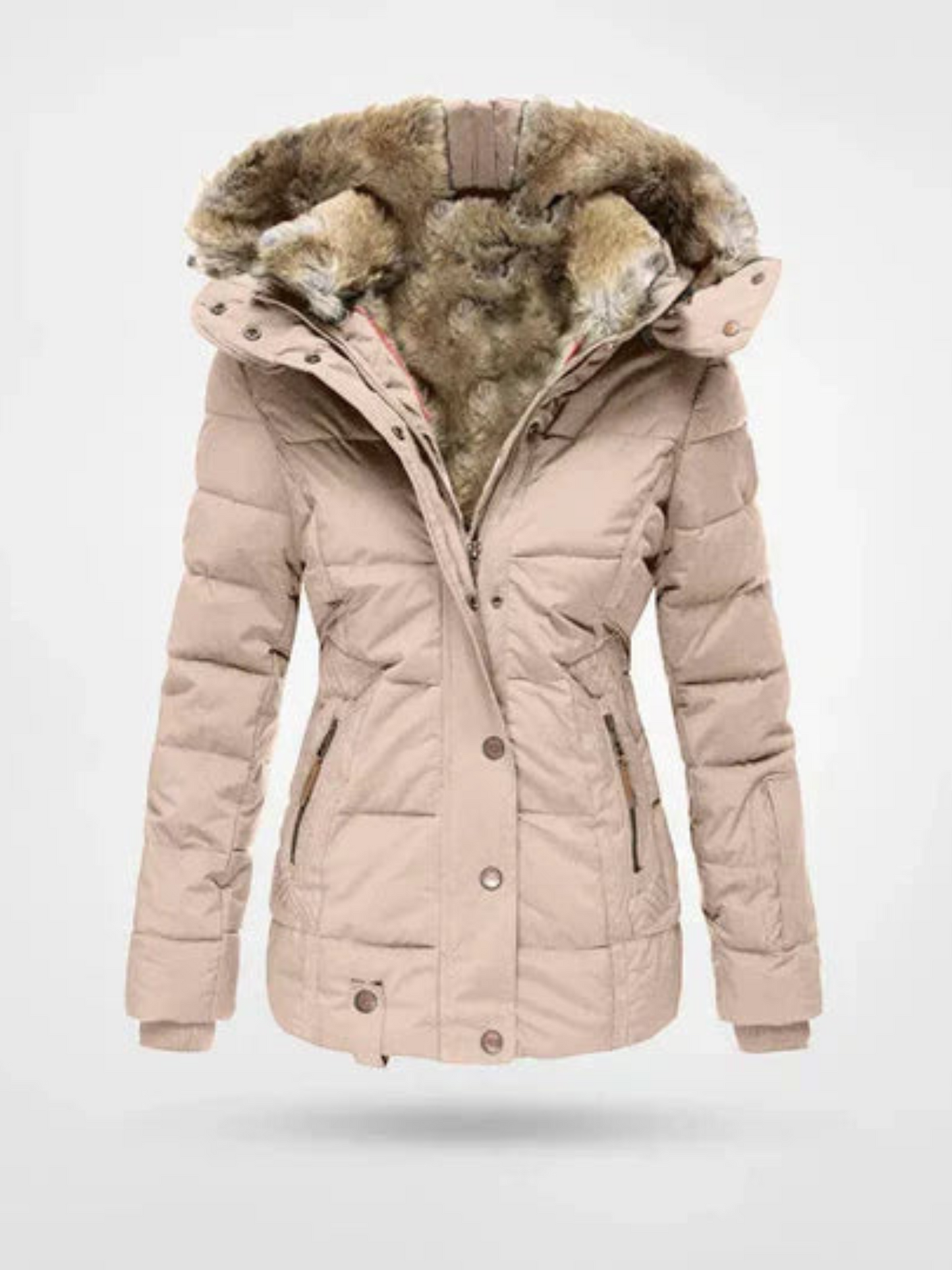 Winter Coats  for Women | Hooded Insulated | Beige