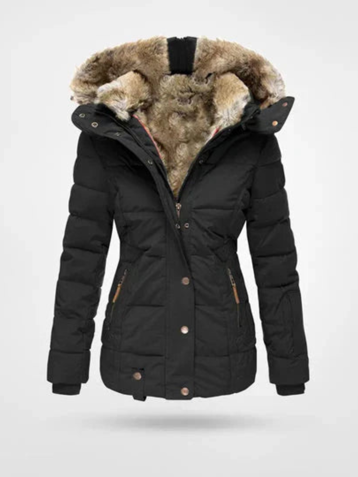 Winter Coats  for Women | Hooded Insulated | Black