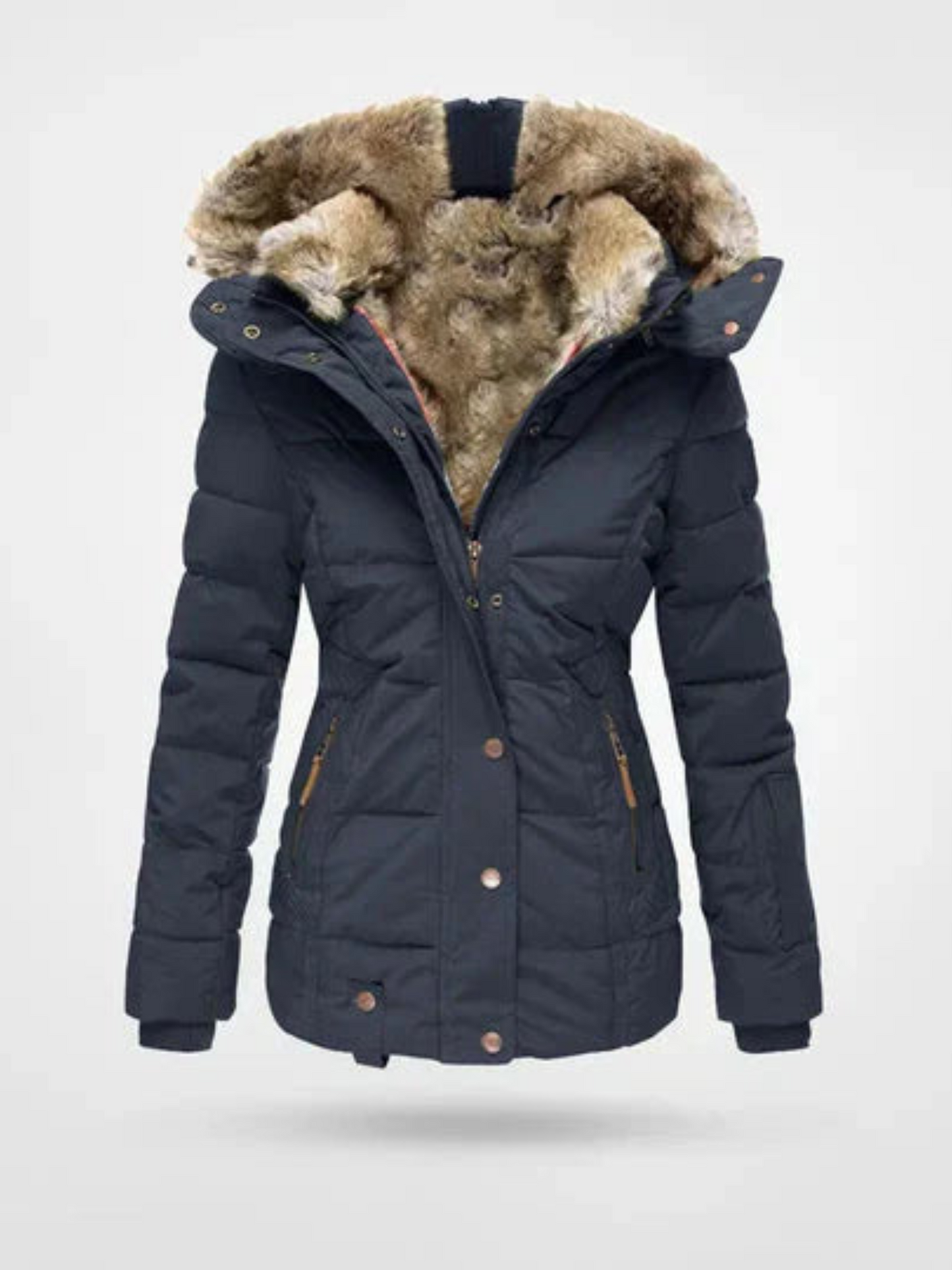 Winter Coats  for Women | Hooded Insulated | Navy Blue