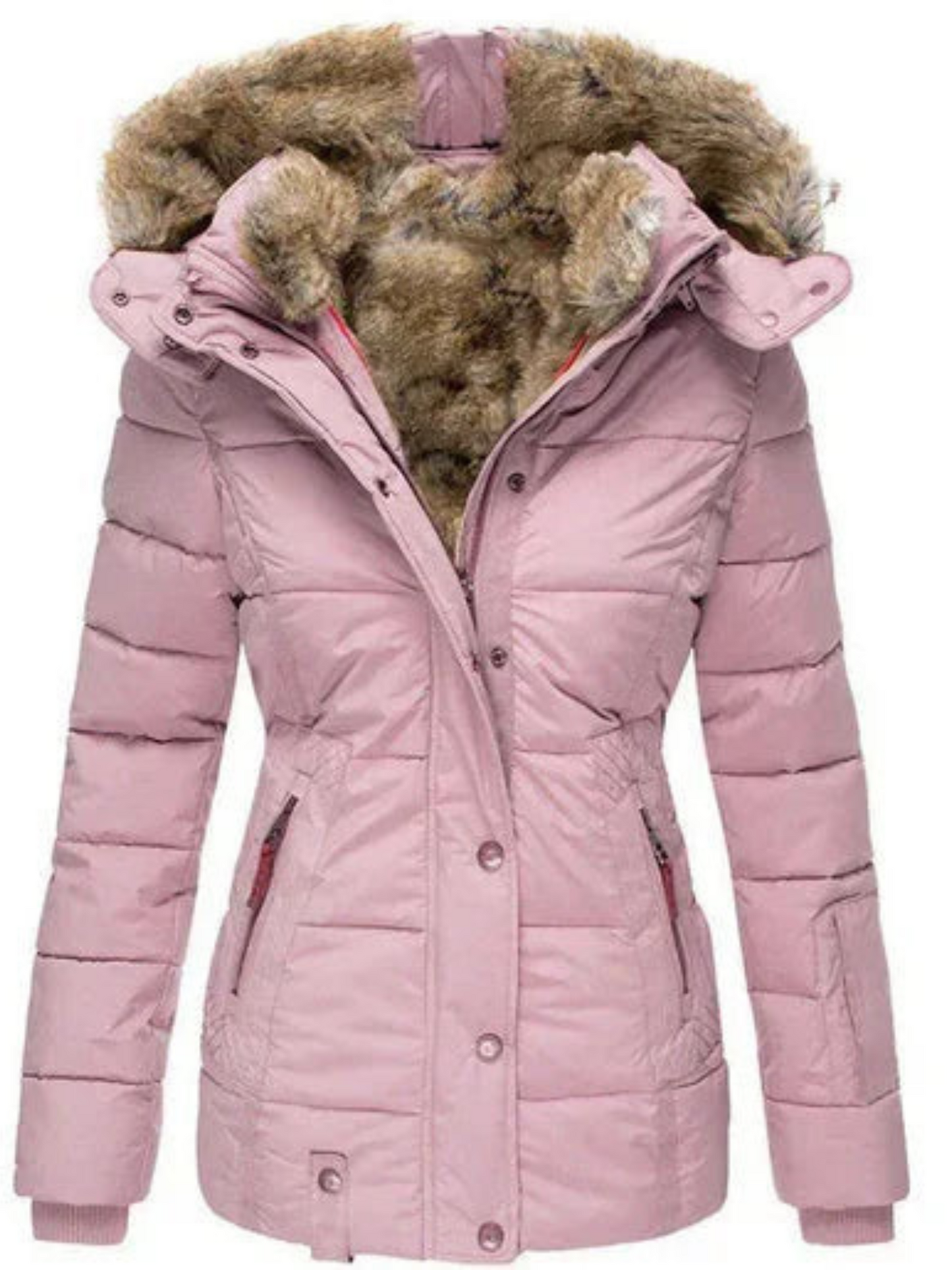 Winter Coats  for Women | Hooded Insulated | Pink
