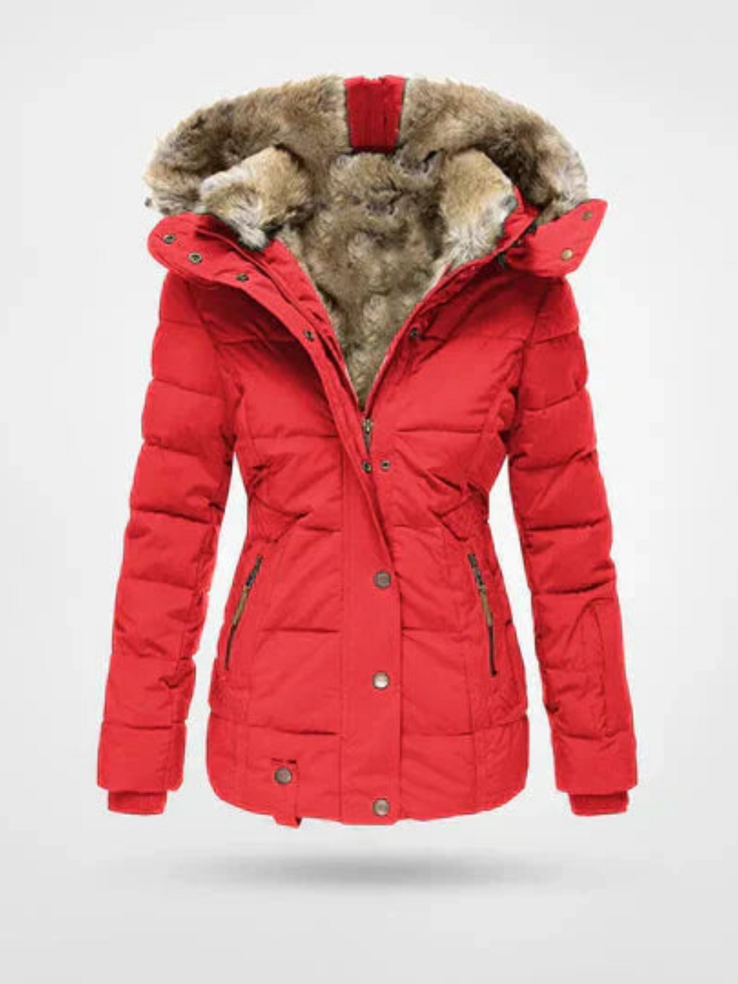 Winter Coats  for Women | Hooded Insulated | Red