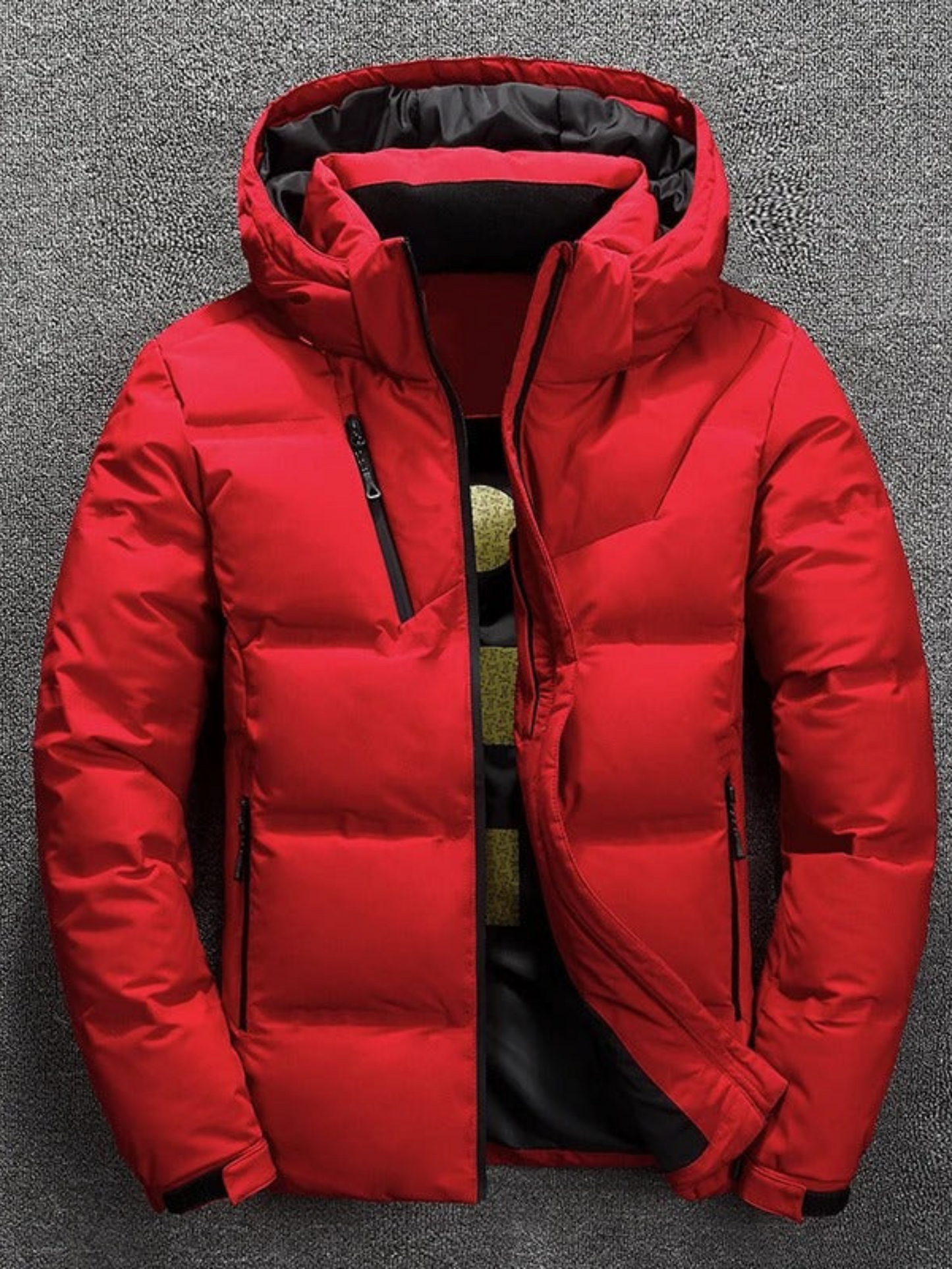Winter Down Jacket for Men | Lightweight, Water-Resistant | Red