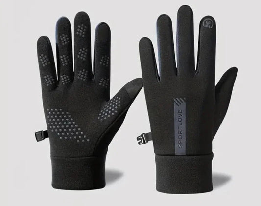 Winter Gloves for Men & Women | Micro-Silicone Grip, Touchscreen Controls | Black