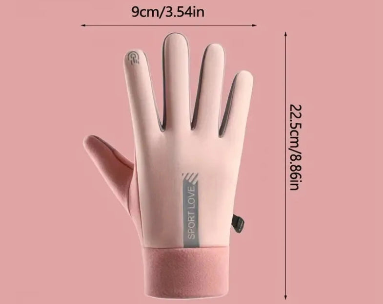 Winter Gloves for Men & Women | Micro-Silicone Grip, Touchscreen Controls | Pink2