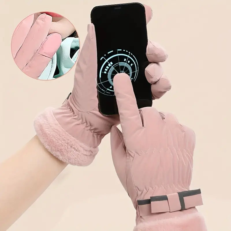 Winter Gloves for Men & Women | Touchscreen Compatible | Pink2