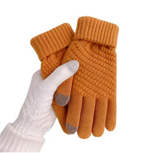 Winter Gloves for Men and Women | Classic Cotton Design | Orange