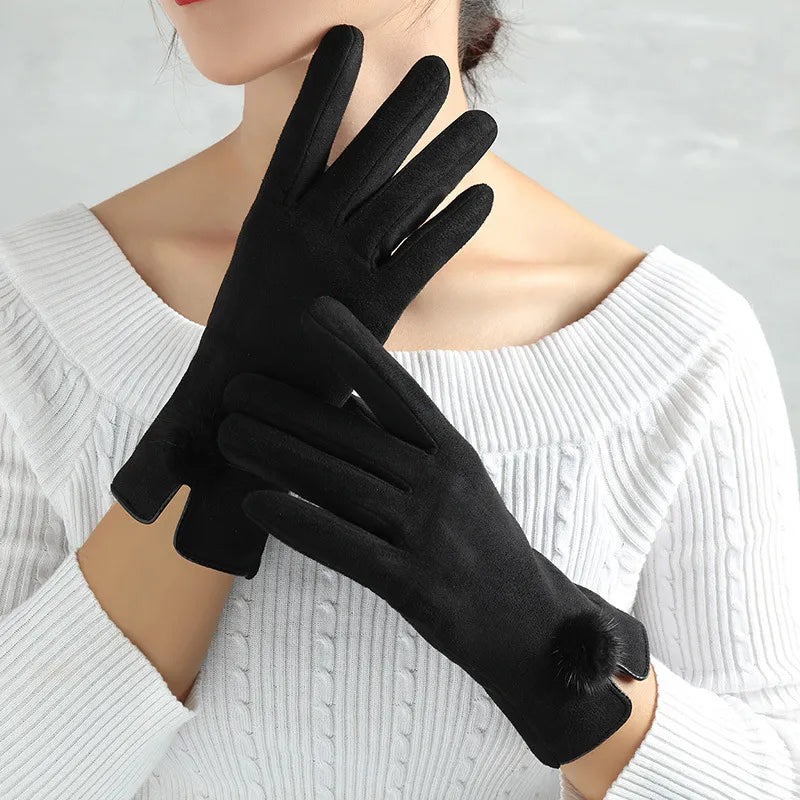 Winter Gloves for Women | Vintage-Inspired Design | Black1