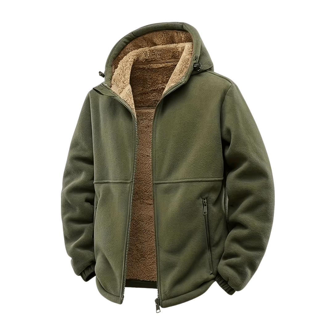 Winter Jacket for Men, Hooded, Fleece Lined | Winter | Army Green