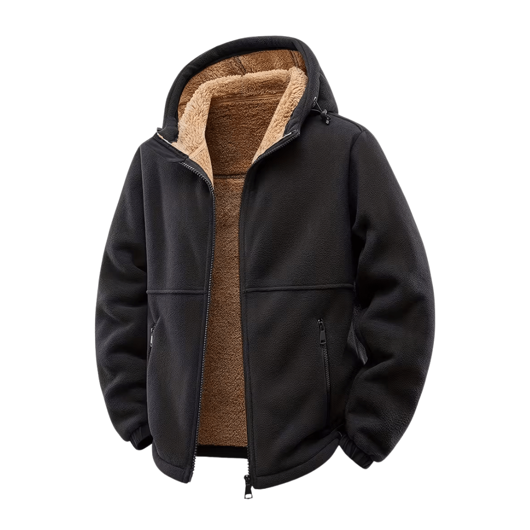 Winter Jacket for Men, Hooded, Fleece Lined | Winter | Black