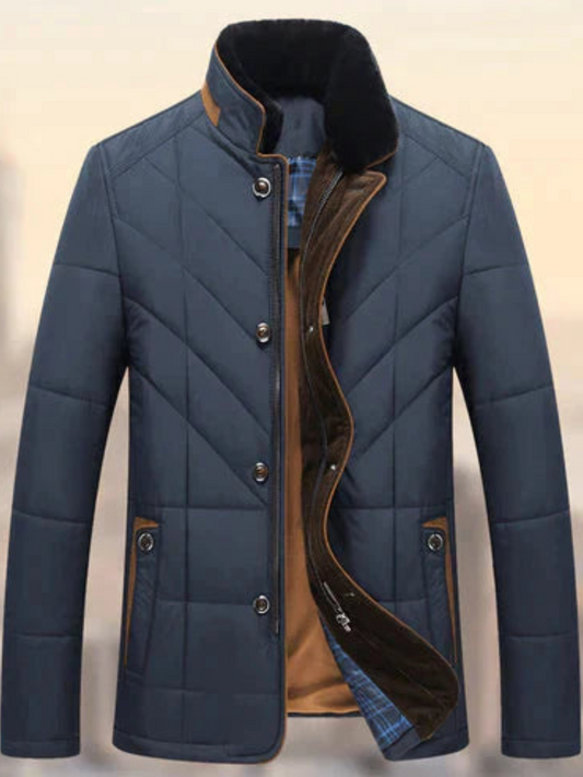 Winter Jacket for Men | Lightweight Slim Fit | Blue