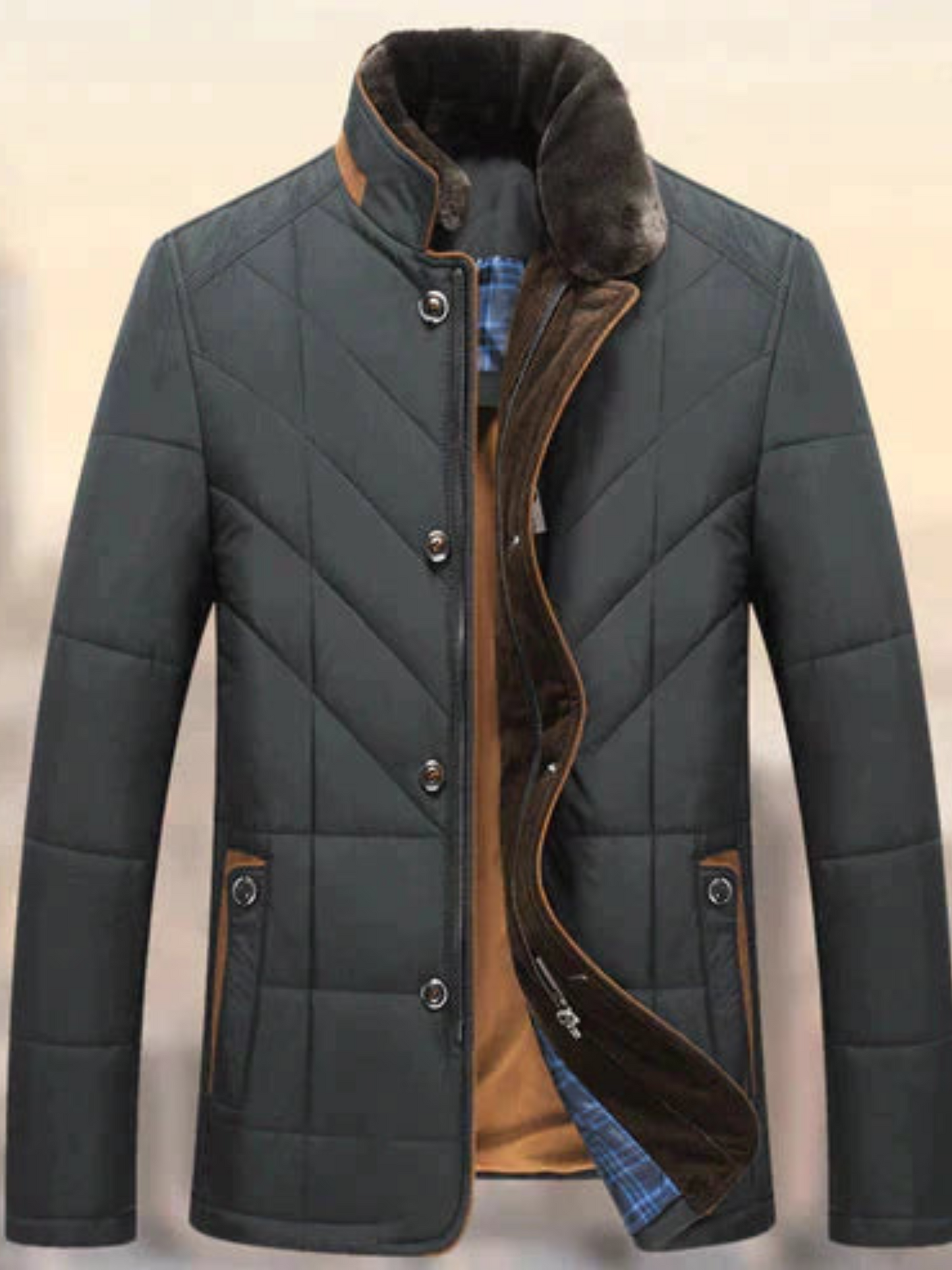 Winter Jacket for Men | Lightweight Slim Fit | Gray