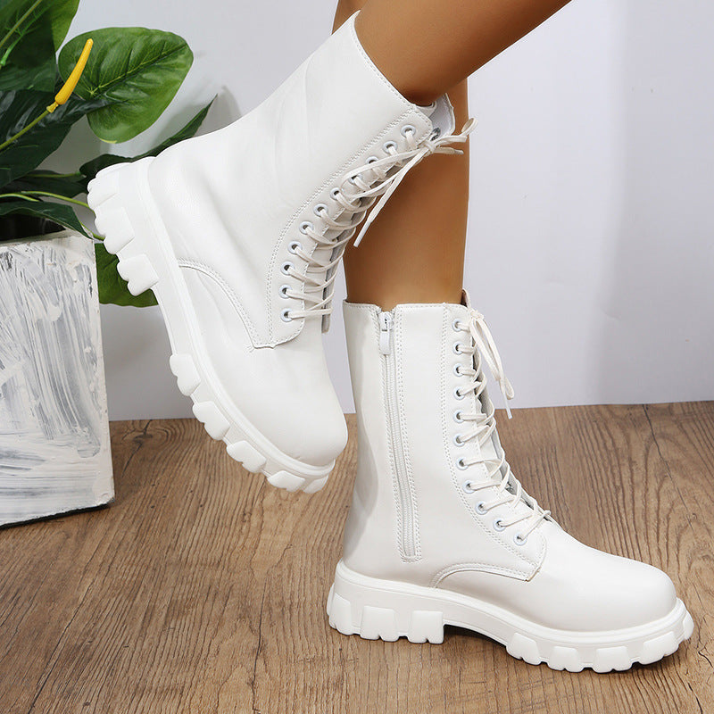 Women's Block Heel Shoes | Mid-Height Platform 3