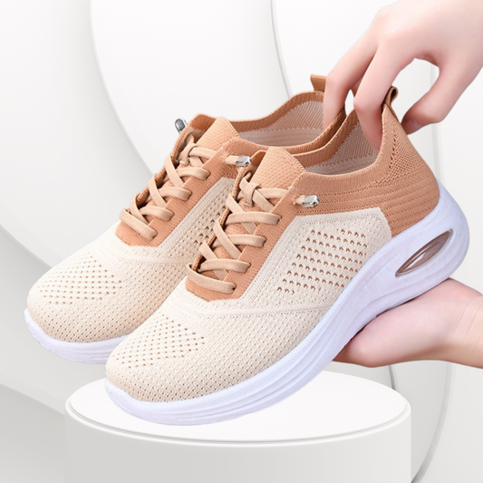 Women's Breathable Slip-On Sneakers with Flexible Fit and Lightweight Mesh | Beige