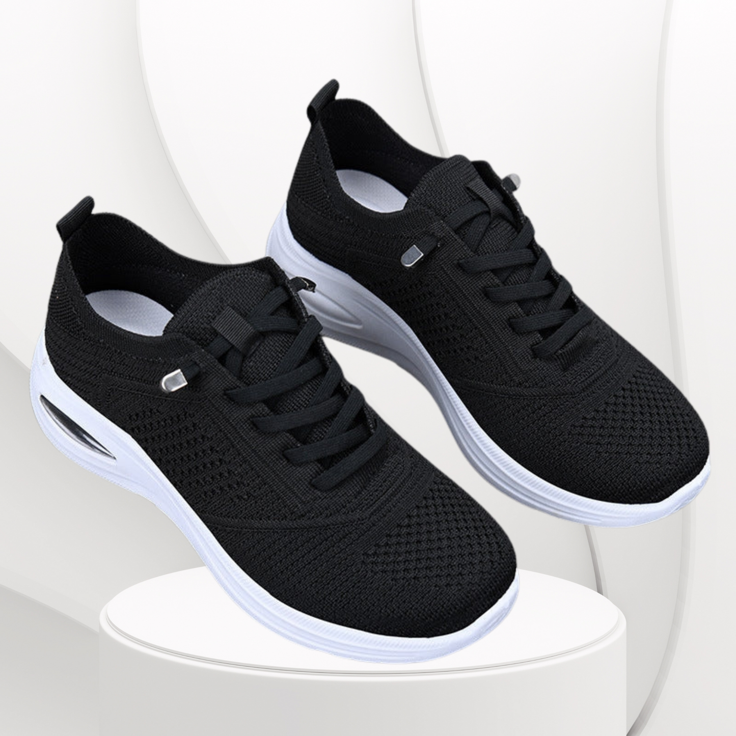 Women's Breathable Slip-On Sneakers with Flexible Fit and Lightweight Mesh | Black