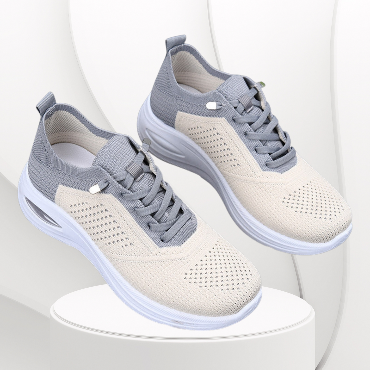 Women's Breathable Slip-On Sneakers with Flexible Fit and Lightweight Mesh | Gray