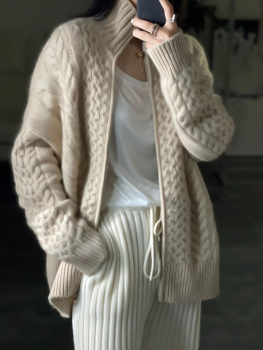 Women's Cardigan, Knitted, High Collar | Regular Fit 0