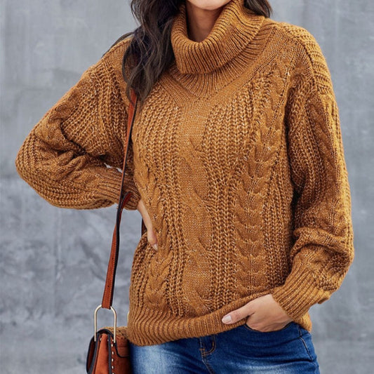 Women's Chunky Knit Turtleneck Sweater | Winter 0