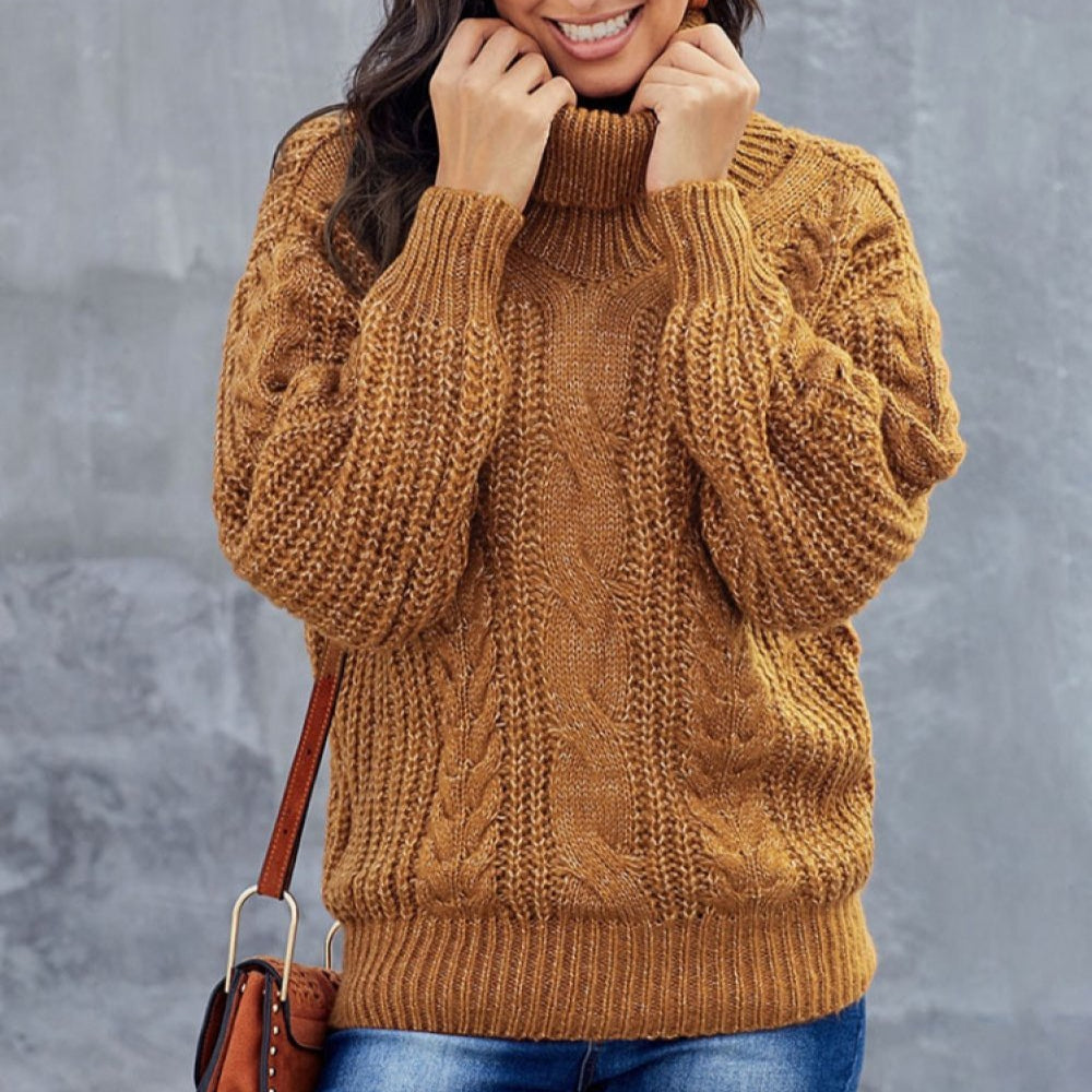 Women's Chunky Knit Turtleneck Sweater | Winter 1