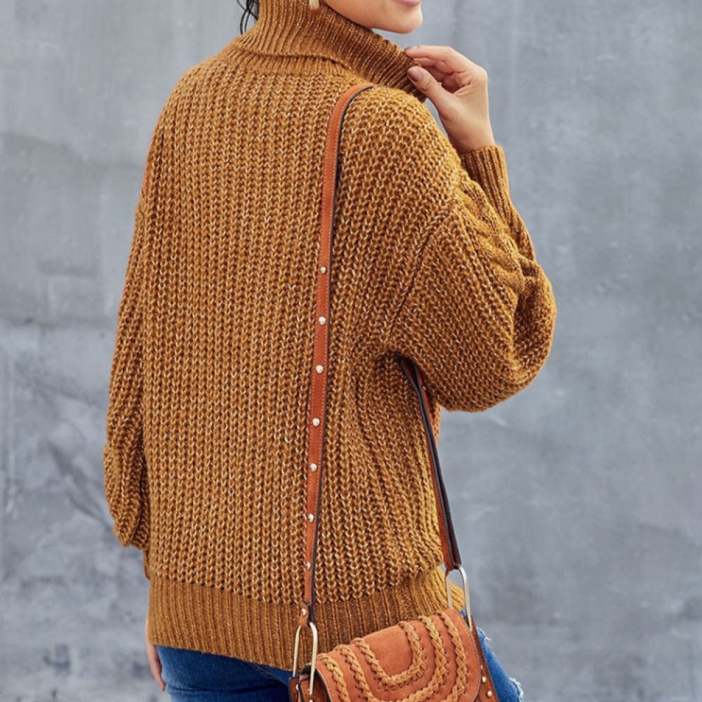 Women's Chunky Knit Turtleneck Sweater | Winter 2