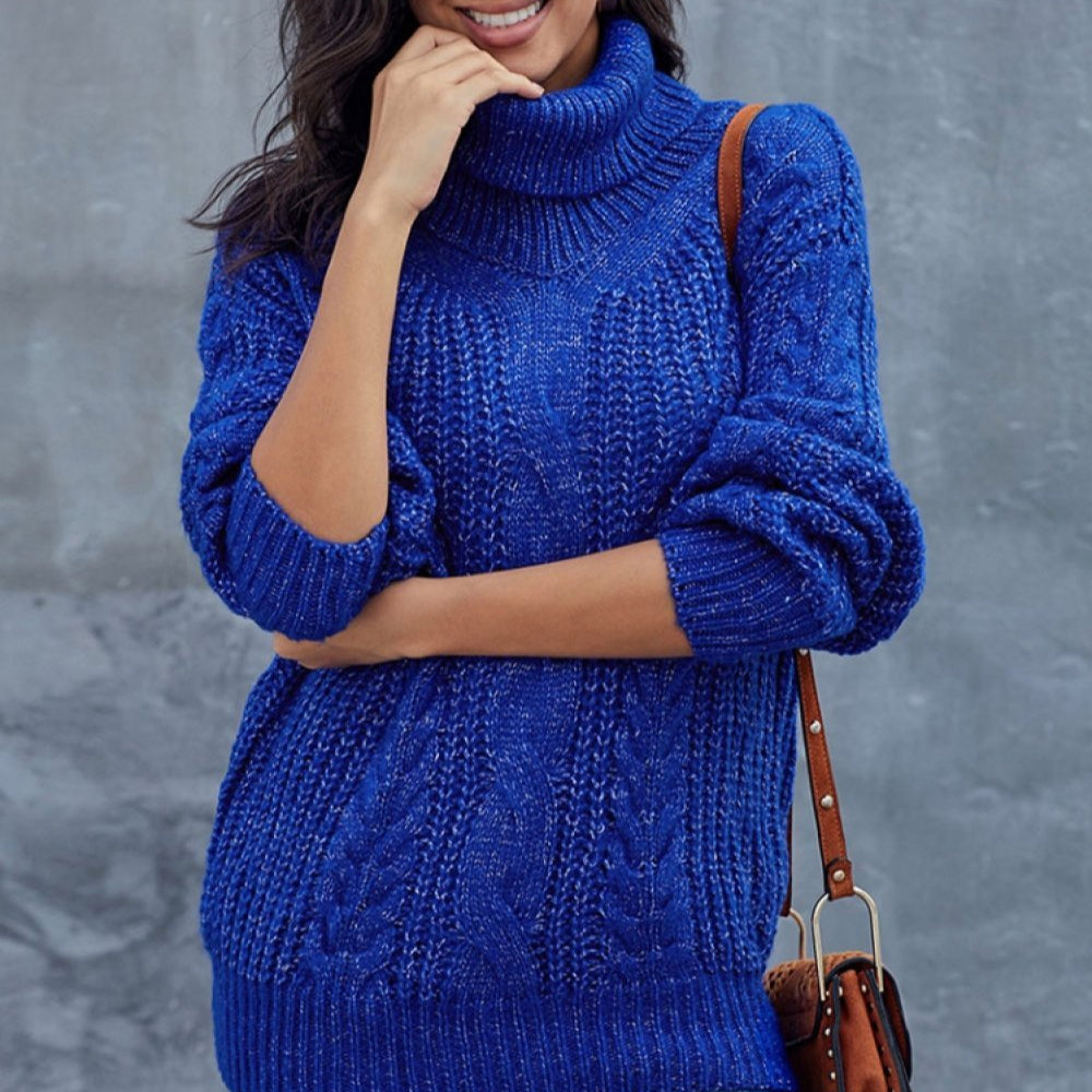 Women's Chunky Knit Turtleneck Sweater | Winter 4
