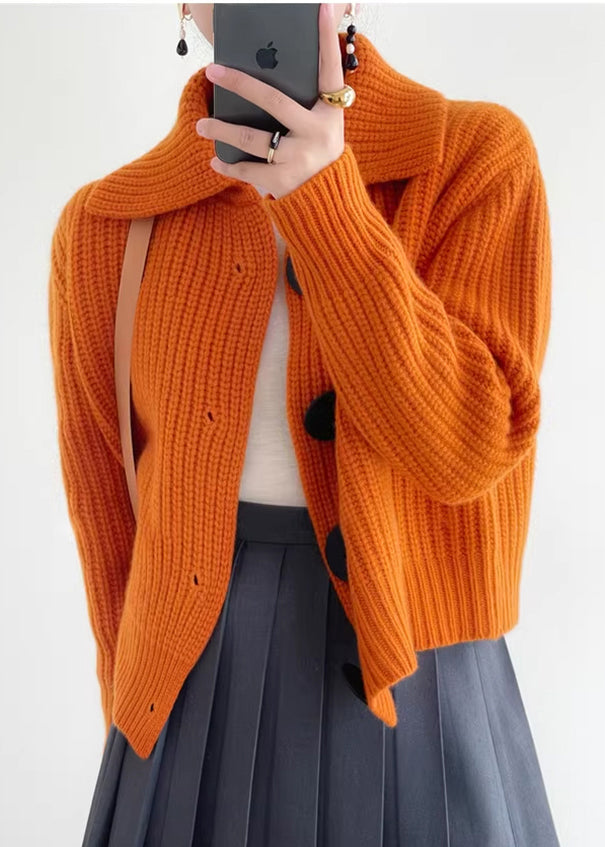 Women's Knit Cardigan with Peter Pan Collar | Winter