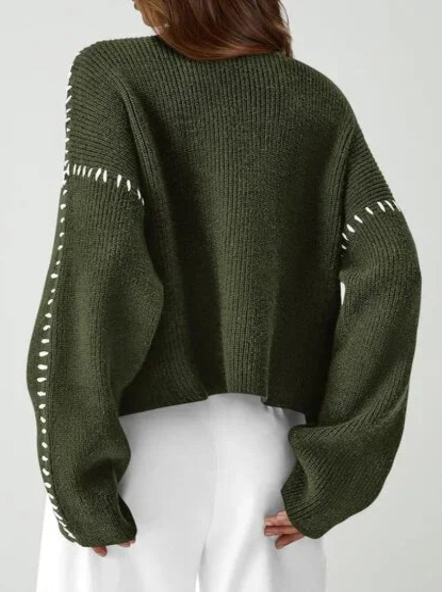 Women's Oversized Sweater | Slouchy Fit | Green