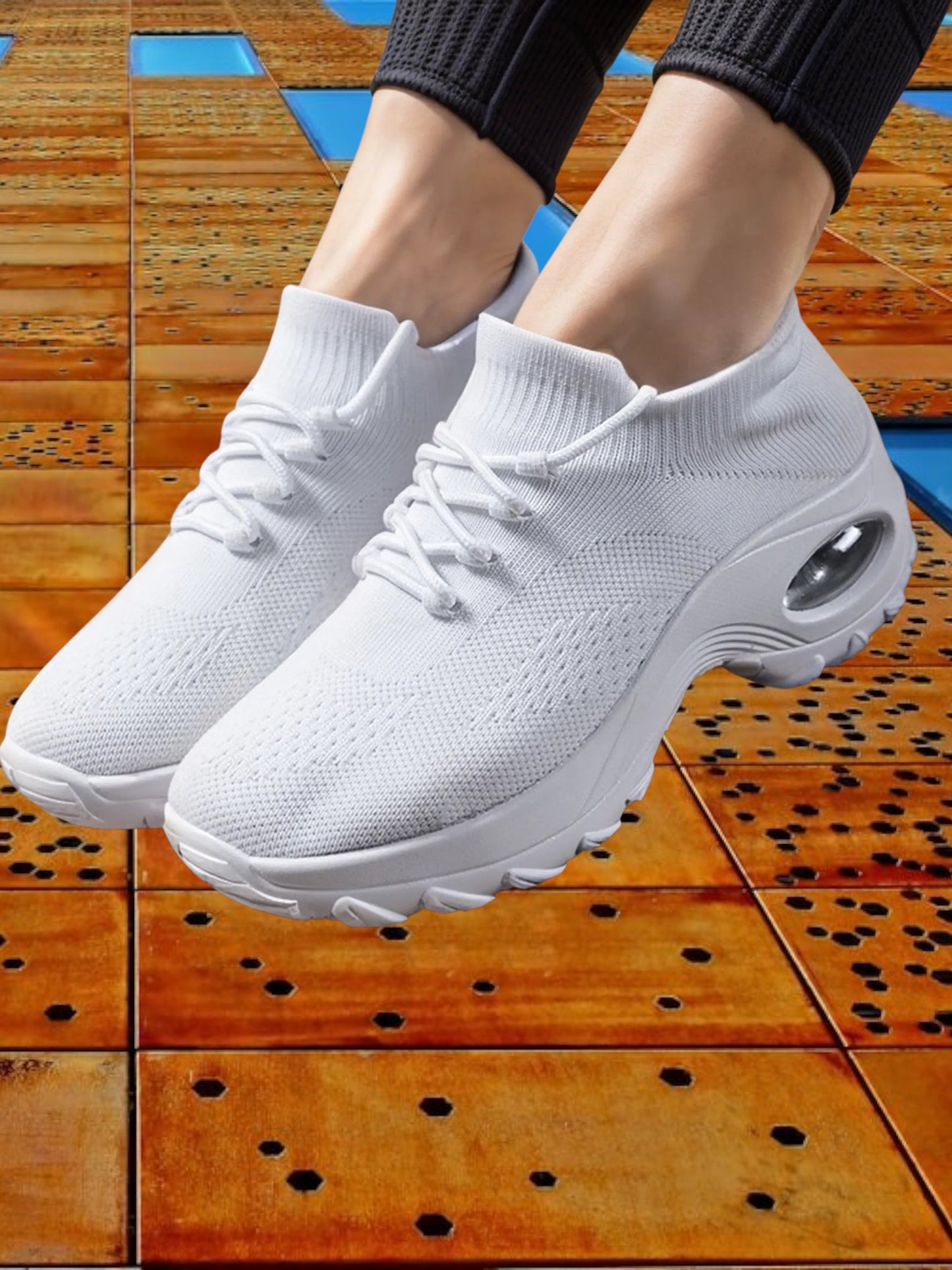 Women's Pain Relief Shoes for Foot Health with Shock-Absorbing Soles | White