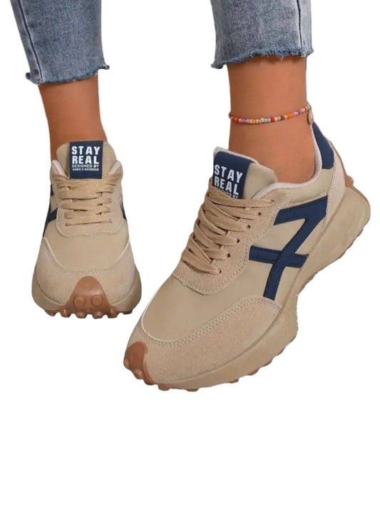 Women’s Running Shoes with Breathable Upper and Supportive Cushioning Sole | Beige