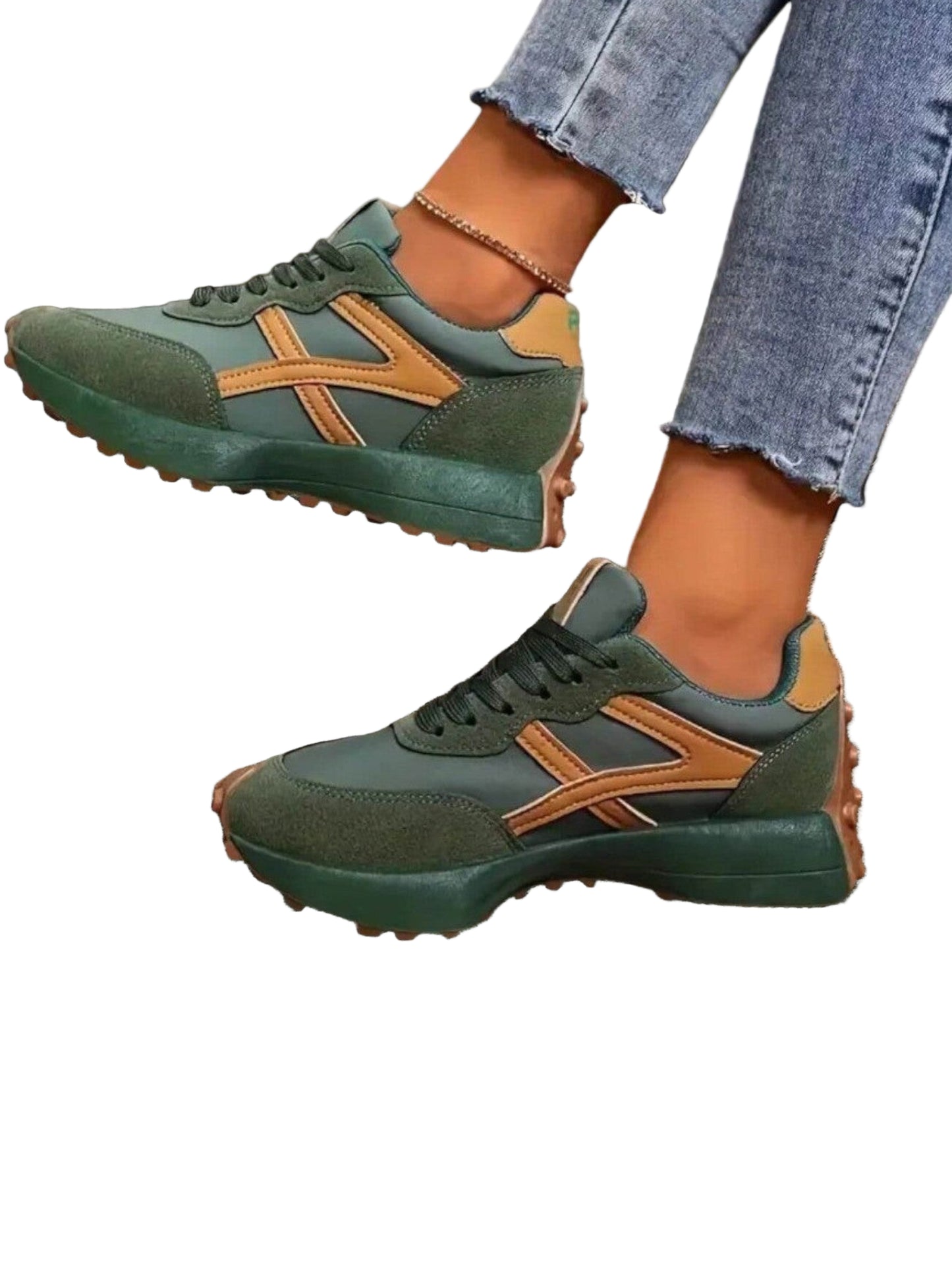 Women’s Running Shoes with Breathable Upper and Supportive Cushioning Sole | Green