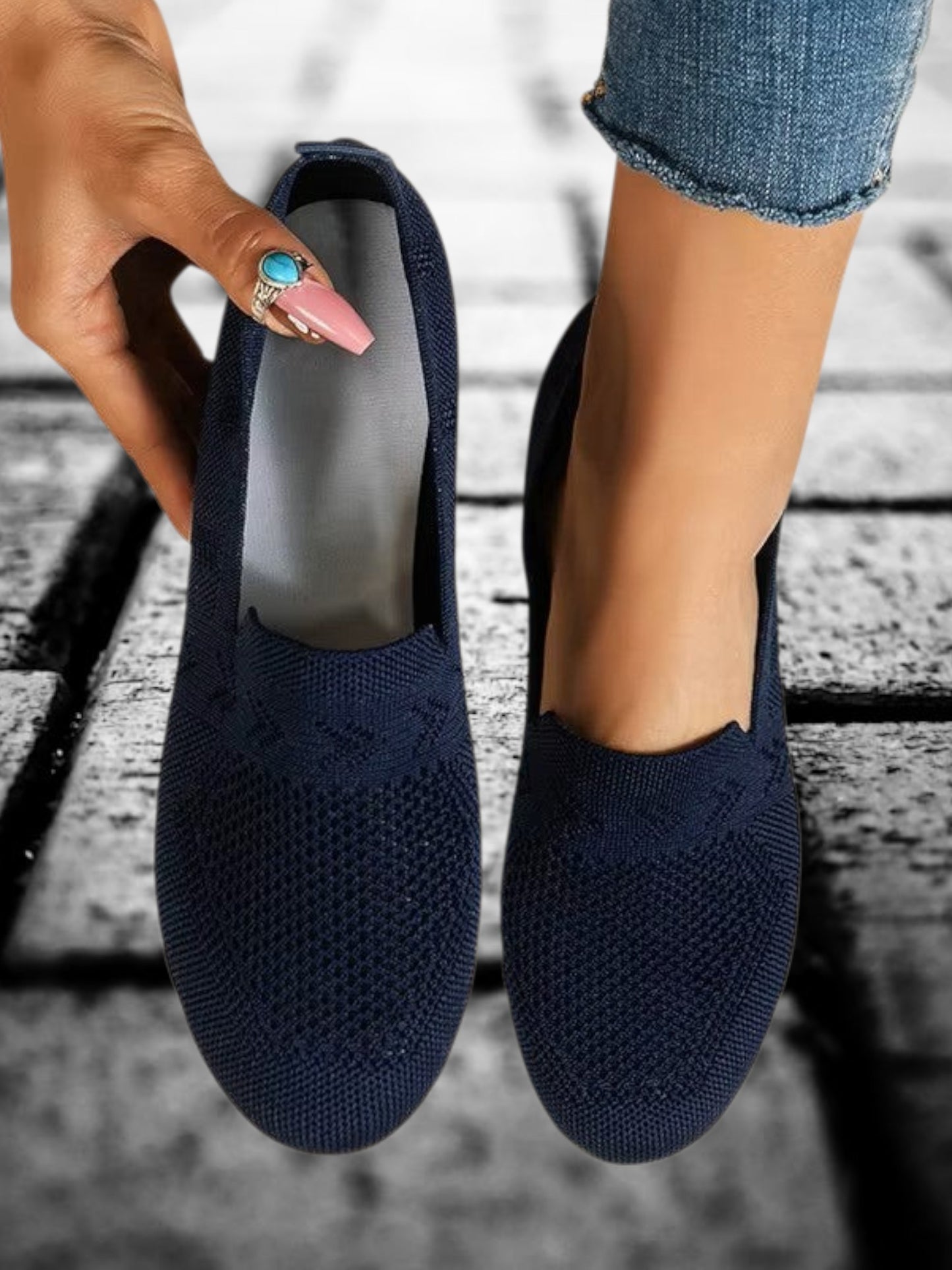 Women's Shoes with Anti-Slip Sole and Breathable Material | Dark Blue