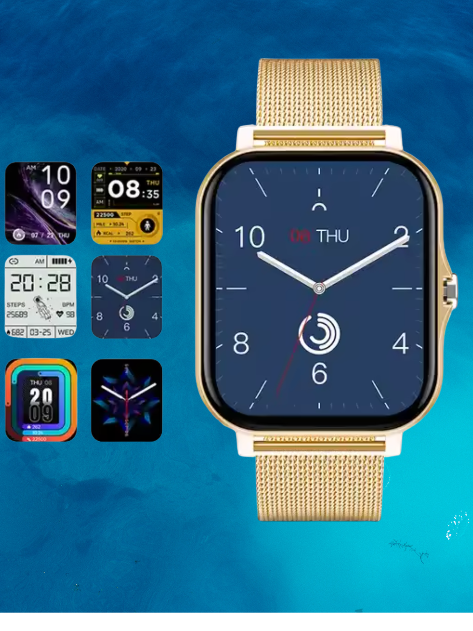 Women's Smartwatch with Health Monitoring, Fitness Tracking | Gold 3