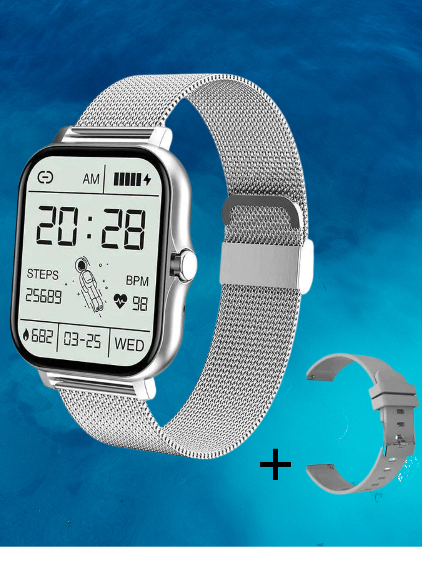 Women's Smartwatch with Health Monitoring, Fitness Tracking | Silver