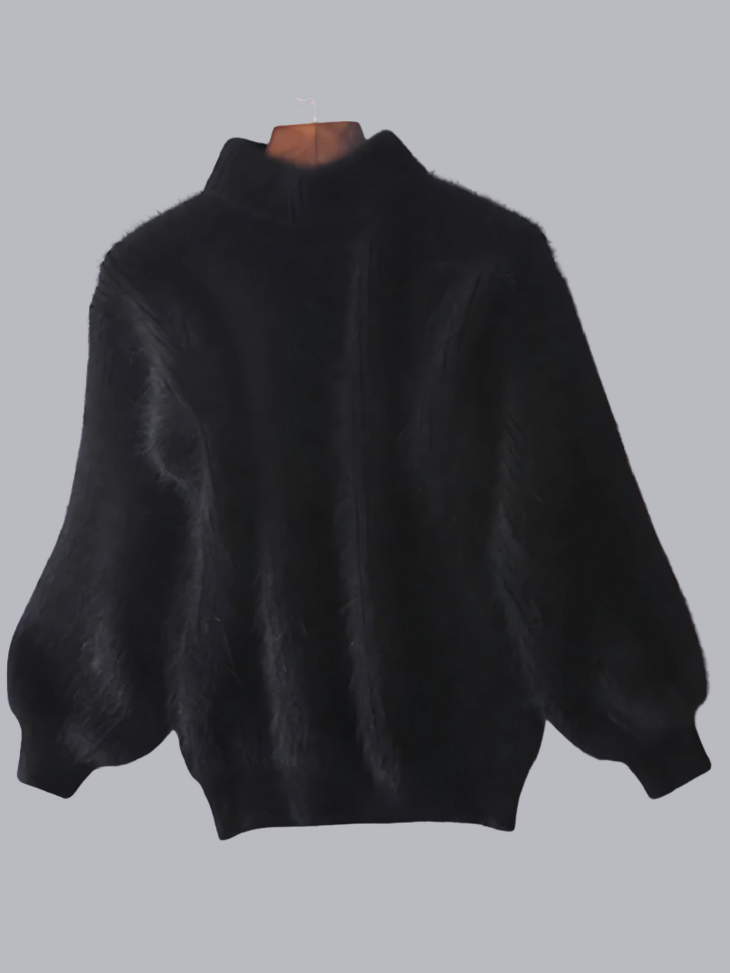 Women's Sweater, Casual Fit | Angora Knit | Black