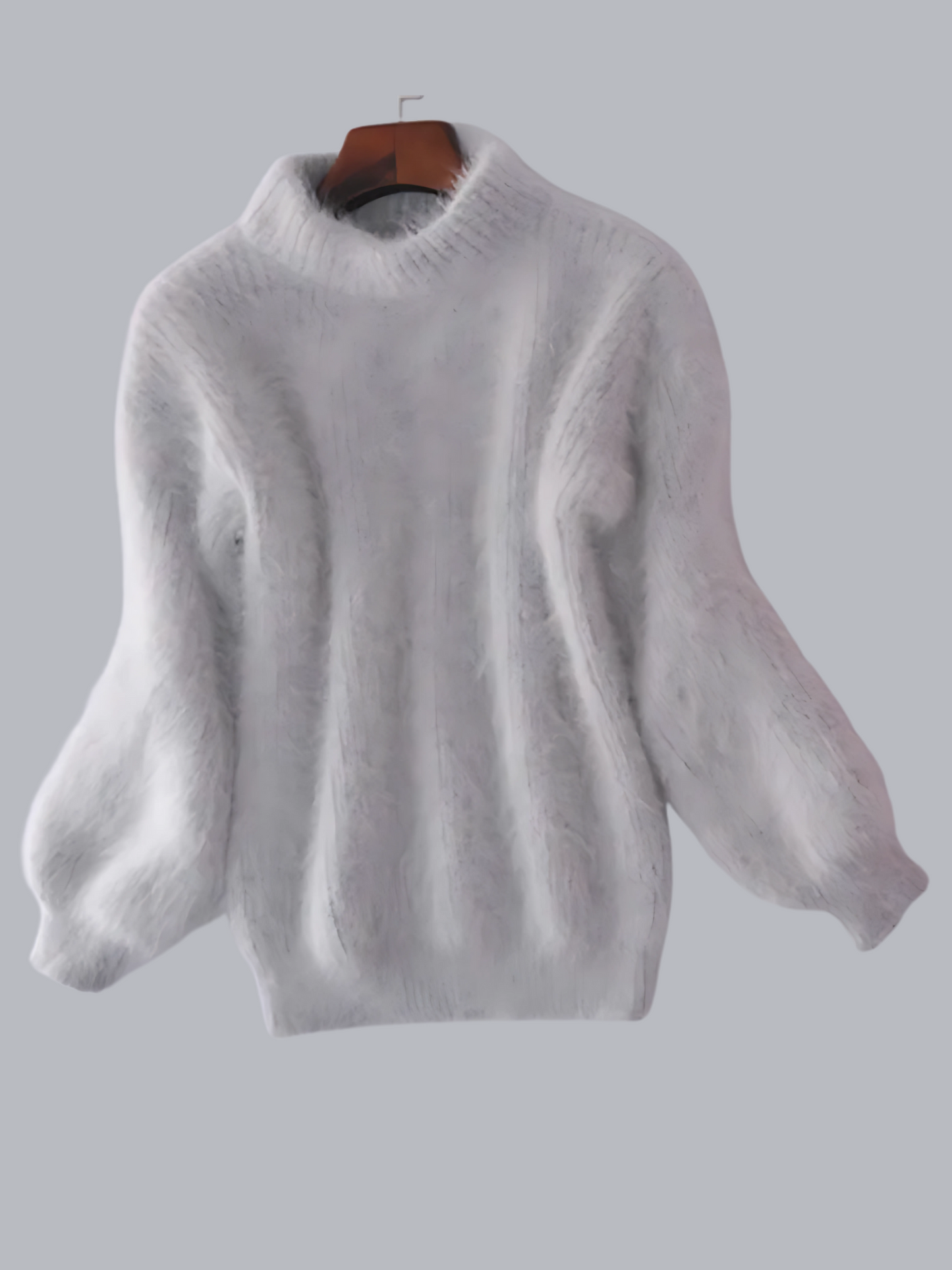 Women's Sweater, Casual Fit | Angora Knit | Gray