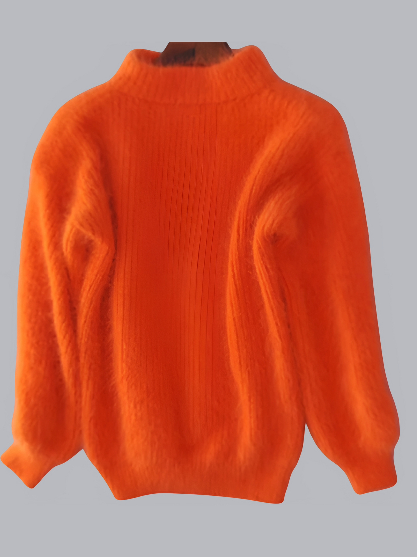 Women's Sweater, Casual Fit | Angora Knit | Orange