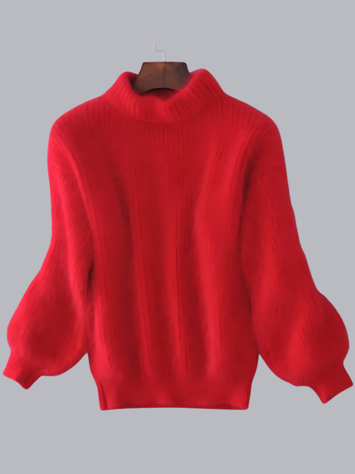 Women's Sweater, Casual Fit | Angora Knit | Red
