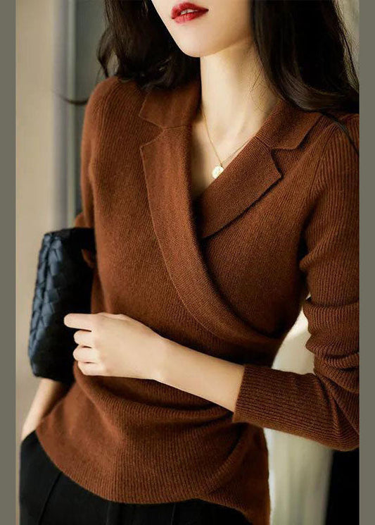 Peter Pan Collar Sweater for Women | Asymmetrical Design