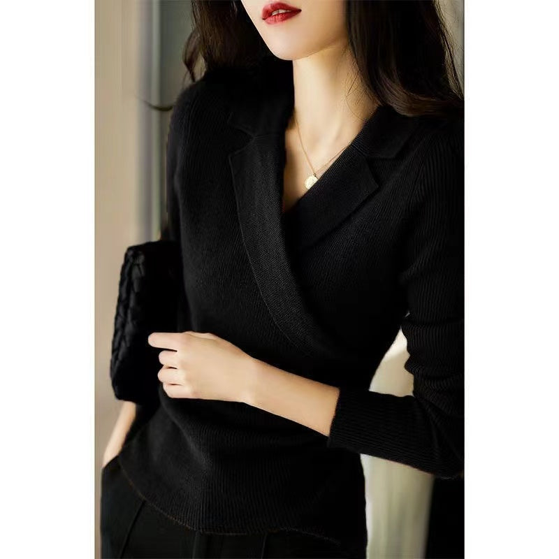 Peter Pan Collar Sweater for Women | Asymmetrical Design