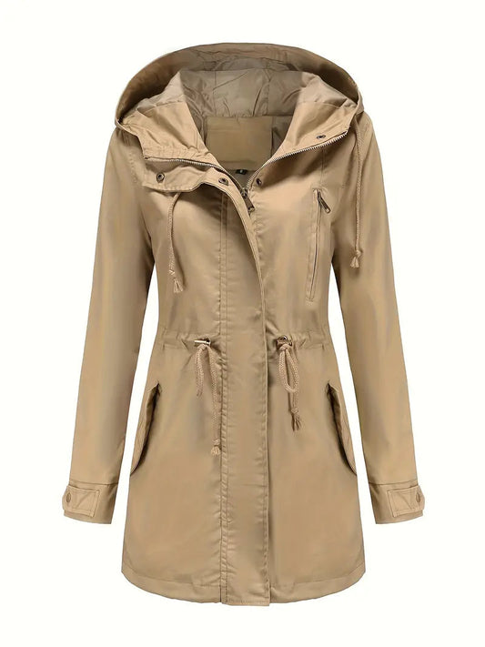 Women's Water-Resistant Trench Coat | Hip Length 0